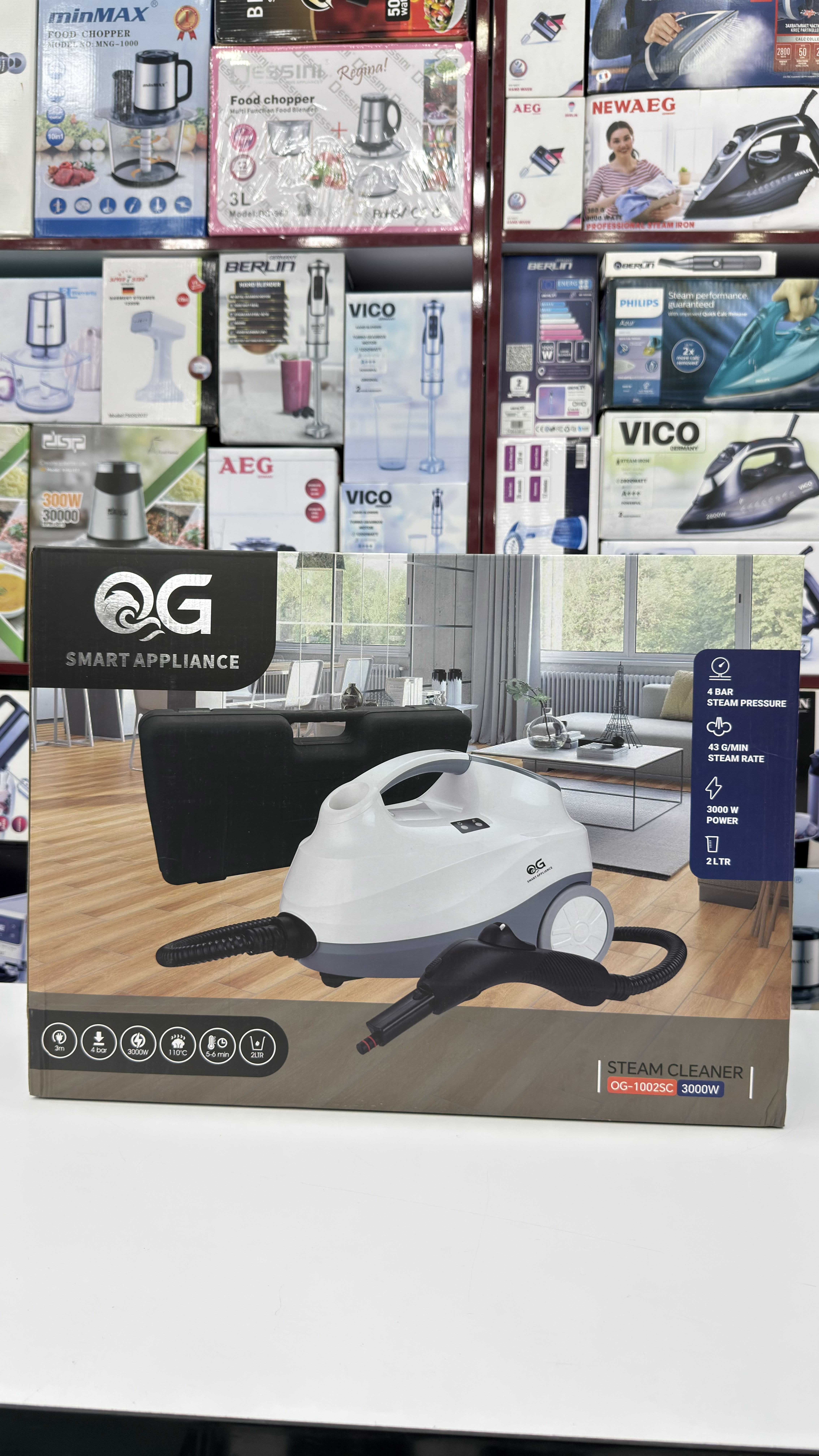 بخارشو چمدانی برند او جی OG المان مدل OG-10025C