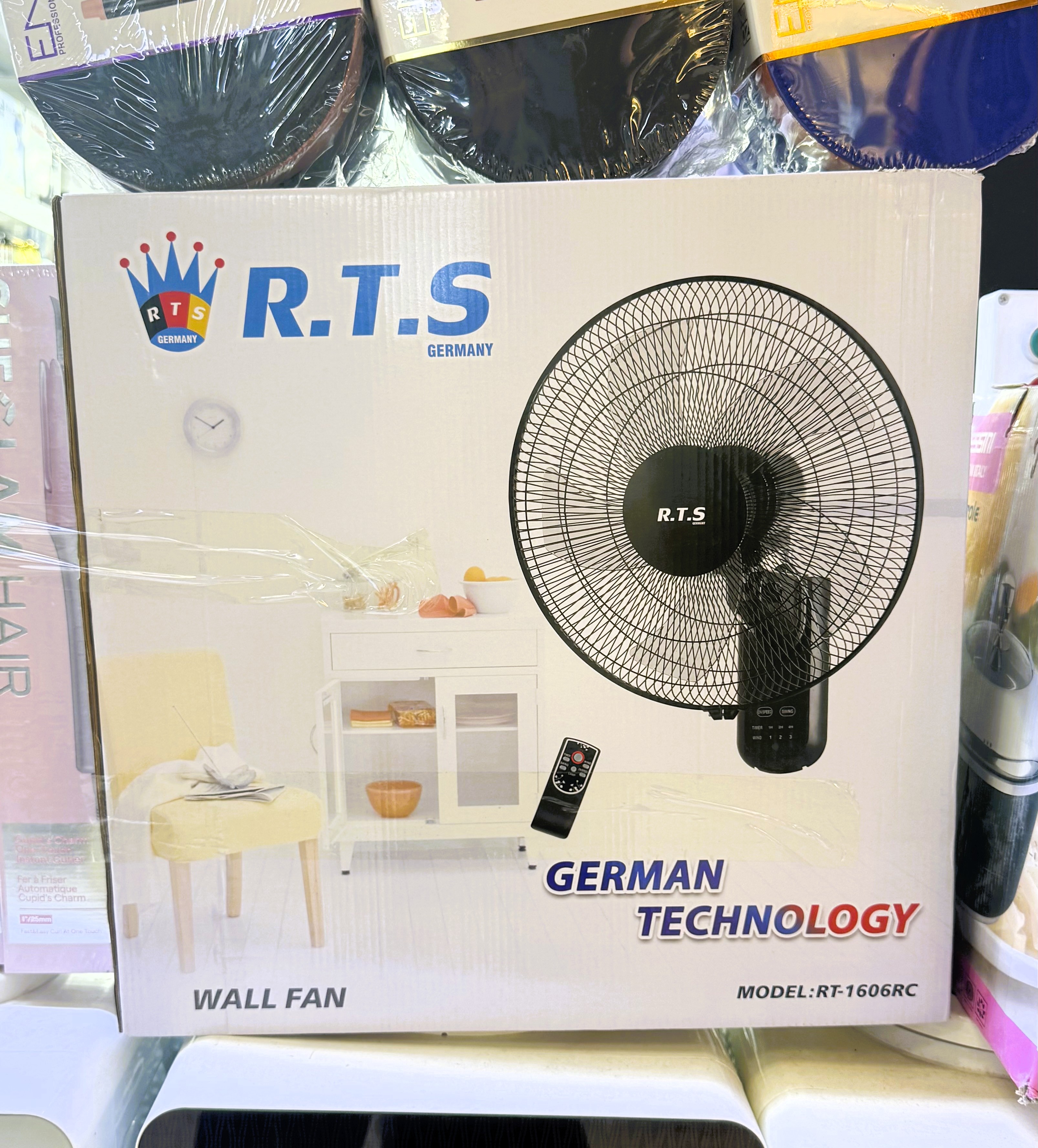 پنکه دیواری آر تی اس RTS لمان مدل RT-1606RC